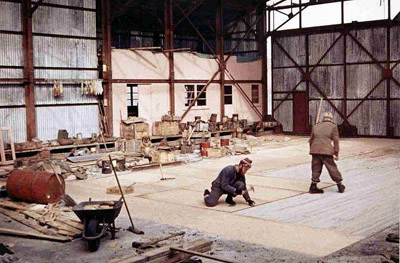 Hangar being built in the summer of 1961/62