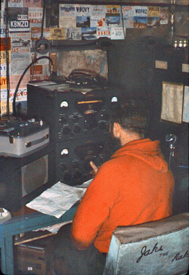 James Brown (builder, Navy) at our ham radio station KC4USN