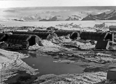 Storage Jamesways. Theatre hut at left centre.