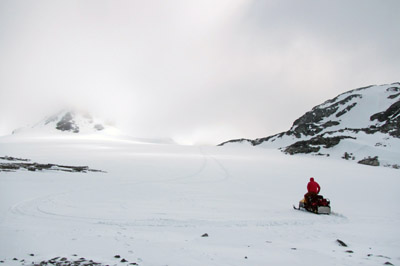 The easy way to get up the Gourlay snow slope