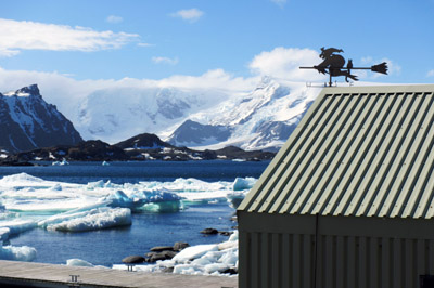 Weather vane on the old boatshed