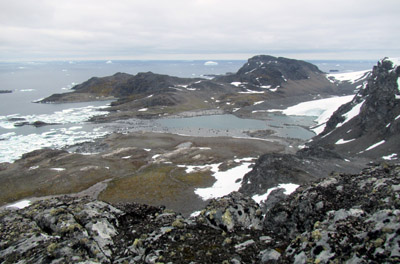 Looking southwards towards Base from the top of Robin