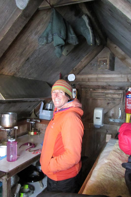 Inside Cummings Hut