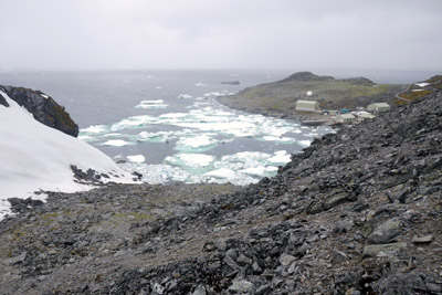 Base from half way up the stone chute