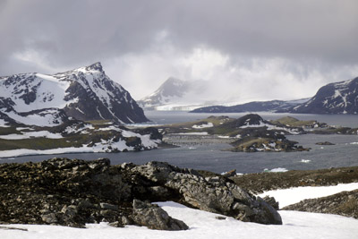 Looking across to Mirounga 