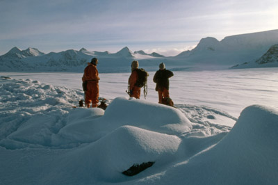 Coronation Island, Preparing to Cross a Glacier