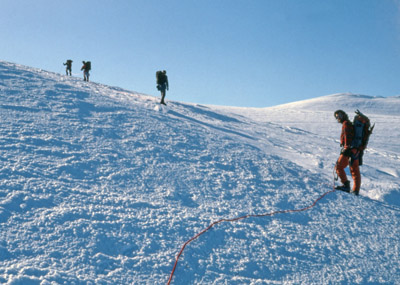 On Coronation Island Ice Cap, Roped Up