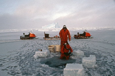 Diving, Preparing to Set a Rope for Fishing