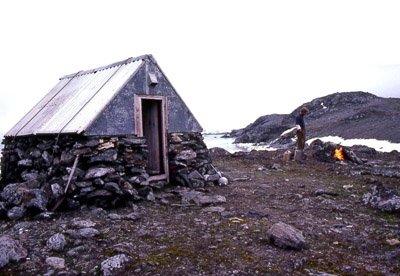 Cummings Hut - George Hawthorn on seal census weekend