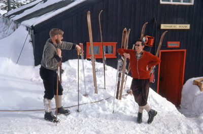 Pete Tilbrook and John Chambers outside Tonsberg House - 1963