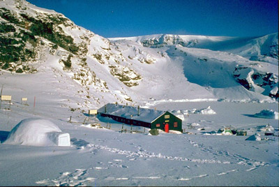 Winter Hut Scene - With Alternative Accommodation