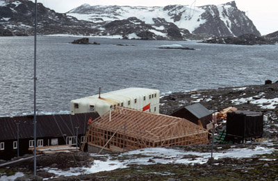 Base H from the rear looking across Borge Bay