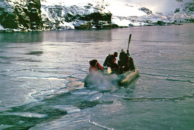 Breaking Through Forming Ice to Dive