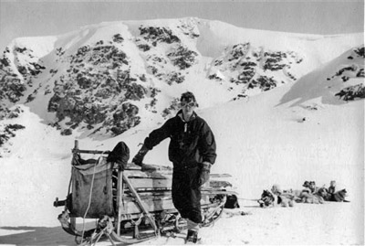 Wood for Foca hut - about to be transported by dog sledge