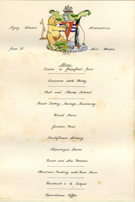 Midwinter Menu 1971