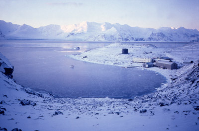 Signy Island Antarctica base winter 2