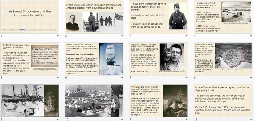 Ernest Shackleton, Endurance, PowerPoint